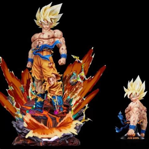 anime goku|goku anime figure upper body.